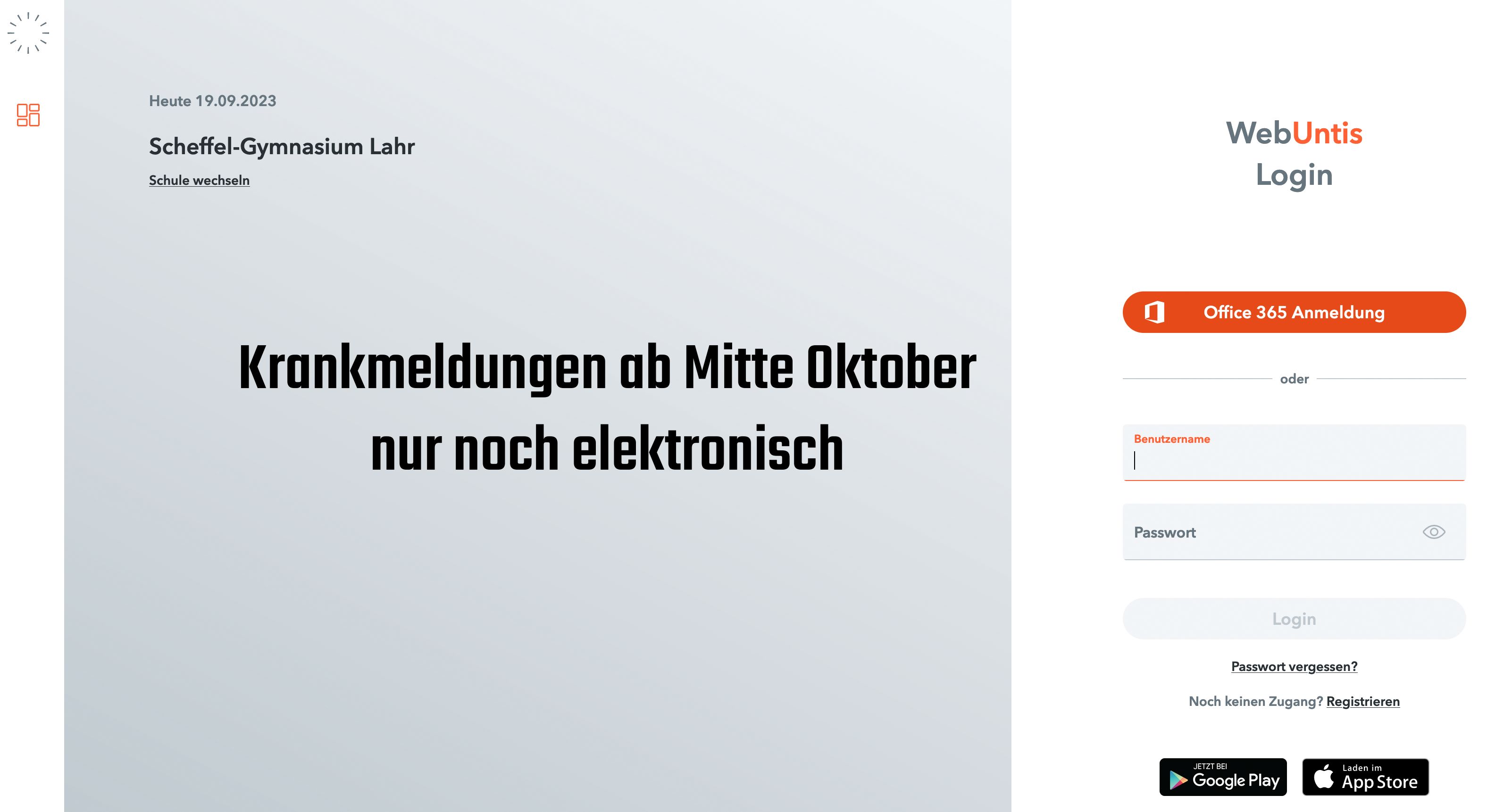 Jetzt als Erziehungsberechtigte bei WebUntis registrieren